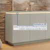 Balcão Buffet Lux 4 Portas 1 Prateleira com Led 100% Mdf Off White - Mavaular