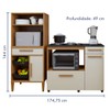 Cozinha Compacta Contagem 3 Portas 2 Gavetas Nature - Kaiki Móveis