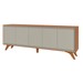 Balcão Buffet Prime 5 Portas 1 Gaveta Naturalle/Off White - Mavaular