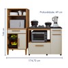 Cozinha Compacta Contagem 3 Portas 2 Gavetas Nature - Kaiki Móveis