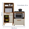 Cozinha Compacta Porto Velho 2 Portas 1 Gaveta Nature - Kaiki Móveis