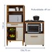 Cozinha Compacta Porto Velho 2 Portas 1 Gaveta Nature - Kaiki Móveis