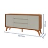 Balcão Buffet Ares 2 Portas 3 Gavetasnaturalle/Off White - Mavaular