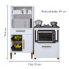 Cozinha Compacta Porto Velho 2 Portas 1 Gaveta Branco - Kaiki Móveis