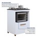 Cozinha Compacta Porto Velho 2 Portas 1 Gaveta Branco - Kaiki Móveis
