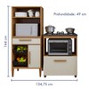 Cozinha Compacta Porto Velho 2 Portas 1 Gaveta Nature - Kaiki Móveis