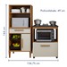 Cozinha Compacta Porto Velho 2 Portas 1 Gaveta Nature - Kaiki Móveis