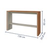 Aparador Premium 1 Prateira 100% Mdf Naturalle/Off White - Mavaular
