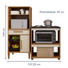 Cozinha Compacta Vila Velha 1 Porta 1 Gaveta Nature - Kaiki Móveis