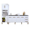 Cozinha Compacta Campo Grande 7 Portas 4 Gavetas Nature - Kaiki Móveis