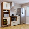 Cozinha Compacta Teresinha 5 Portas 2 Gavetas 2647 Nature - Kaiki Móveis