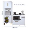 Cozinha Compacta Teresinha 5 Portas 2 Gavetas Branco - Kaiki Móveis