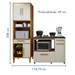 Cozinha Compacta Teresinha 5 Portas 2 Gavetas Nature - Kaiki Móveis