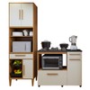 Cozinha Compacta Teresinha 5 Portas 2 Gavetas Nature - Kaiki Móveis