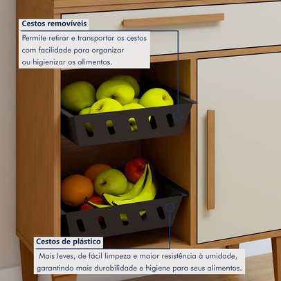 Cozinha Compacta João Pessoa 4 Portas 1 Gaveta Branco - Kaiki Móveis