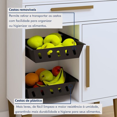 Cozinha Compacta João Pessoa 4 Portas 1 Gaveta Nature - Kaiki Móveis