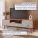 Rack para TV Até 75 Polegadas Ares 3 Gavetas Naturalle/Off White - Mavaular