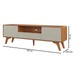 Rack para TV Até 75 Polegadas Ares 3 Gavetas Naturalle/Off White - Mavaular