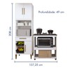 Cozinha Compacta Santo André 3 Portas 1 Gaveta Branco - Kaiki Móveis