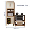 Cozinha Compacta Santo André 3 Portas 1 Gaveta Nature - Kaiki Móveis