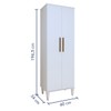 Armário Multiuso Aurora 2 Portas 5 Prateleiras Branco - Kaiki Móveis