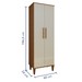 Armário Multiuso Aurora 2 Portas 5 Prateleiras Natura/Off White - Kaiki Móveis