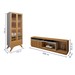 Sala de Estar Completa Granada 3 Portas 1 Gaveta 100% Mdf Naturale/Off White - Mavaular
