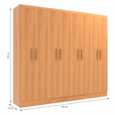 Guarda-Roupa Casal Paris 8 Portas Cinamomo - Evidencia Móveis