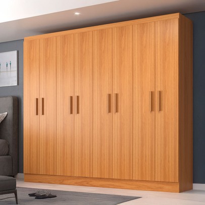 Guarda-Roupa Casal Paris 8 Portas Cinamomo - Evidencia Móveis
