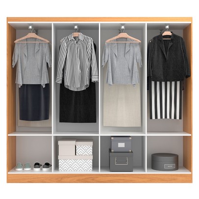Guarda-Roupa Casal Paris 8 Portas Cinamomo - Evidencia Móveis
