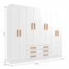 Guarda-Roupa Casal Paris 8 Portas 6 Gavetas Branco - Evidencia Móveis