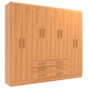 Guarda-Roupa Casal Paris 8 Portas 6 Gavetas Cinamomo - Evidencia Móveis
