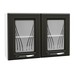 Armário Aéreo Cozinha em Aço Star 2 Portas com Vidro Branco/Preto - Telasul