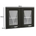 Armário Aéreo Cozinha em Aço Star 2 Portas com Vidro Branco/Preto - Telasul