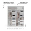 Guarda-Roupa Infantil Colorino 4 Portas 4 Gavetas Branco/Azul - Politorno