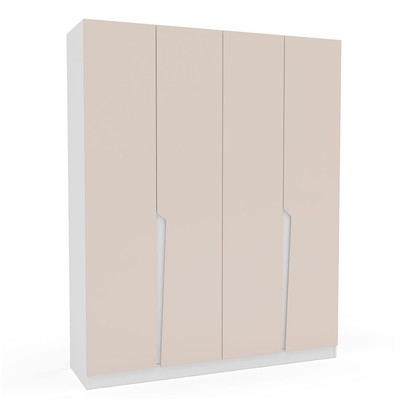 Guarda-Roupa Infantil Colorino 4 Portas 4 Gavetas Branco/Creme - Politorno