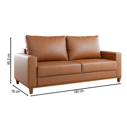 Sofá Living Gilbran 3 Lugares Corano Durango - Vian