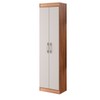 Armário Multiuso Assis 2 Portas Multiuso 4 Prateleiras  Castanho/Off White - Pnr Móveis