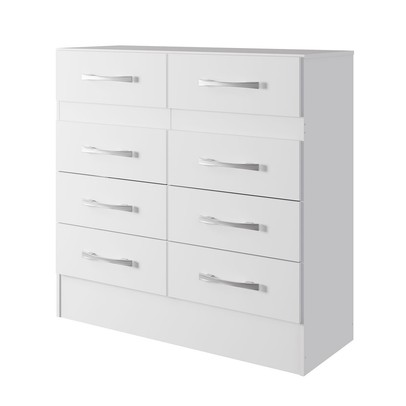 Cômoda Naara 8 Gavetas Branco  - Pnr Móveis