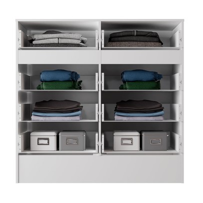 Cômoda Naara 8 Gavetas Branco  - Pnr Móveis