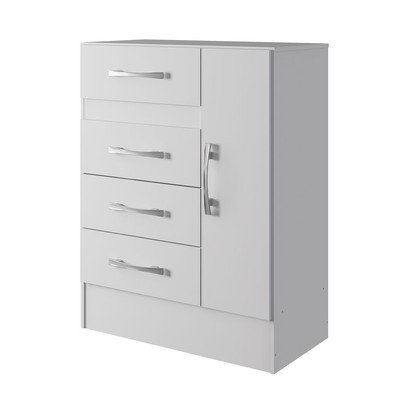 Sapateira Martini 1 Porta 4 Gavetas Branco - Pnr Móveis