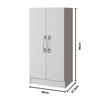 Armário Multiuso Leoni 2 Portas Branco - Pnr Móveis