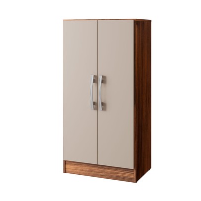 Armário Multiuso Leoni 2 Portas Castanho/Off White - Pnr Móveis