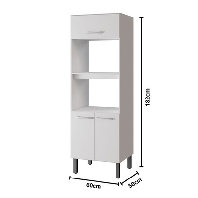 Torre Quente Vercelli para Forno e Microondas Branco - Pnr Móveis