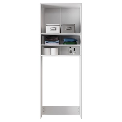 Armário Multuso Brescia para Maquina de Lavar 2 Portas Branco - Pnr Móveis