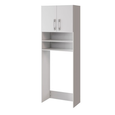 Armário Multuso Brescia para Maquina de Lavar 2 Portas Branco - Pnr Móveis