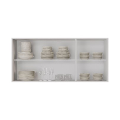 Armário Aéreo Cozinha Genebra 3 Portas Branco - Pnr Móveis