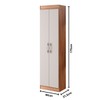 Armário Multiuso Astori 2 Portas Multiuso Castanho/Off White - Pnr Móveis
