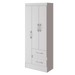 Guarda-Roupa Solteiro Sartori 3 Portas 2 Gavetas  Branco - Pnr Móveis