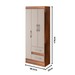 Guarda-Roupa Solteiro Sartori 3 Portas 2 Gavetas  Castanho/Off White - Pnr Móveis